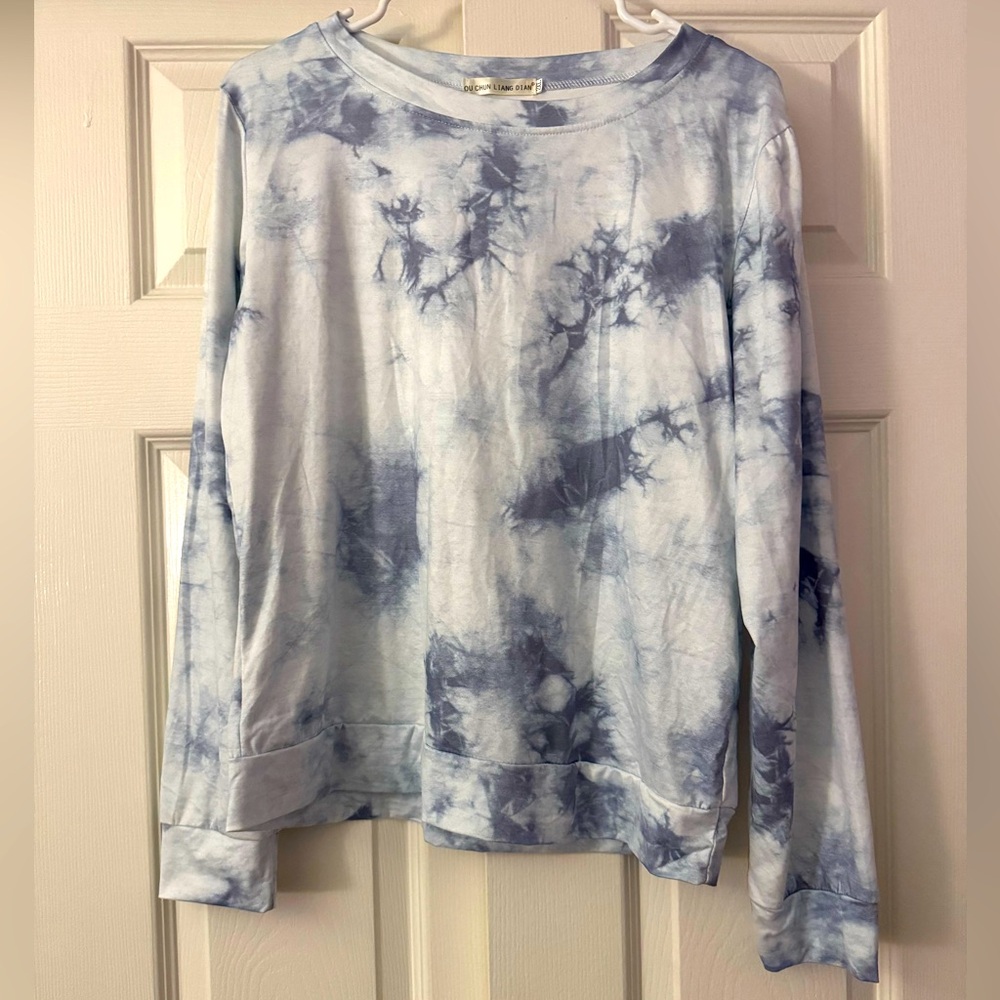 Blue Tie-Dye Sweatshirt